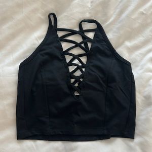 Black crop top